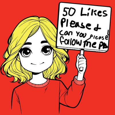 realistic girl holding up a sign