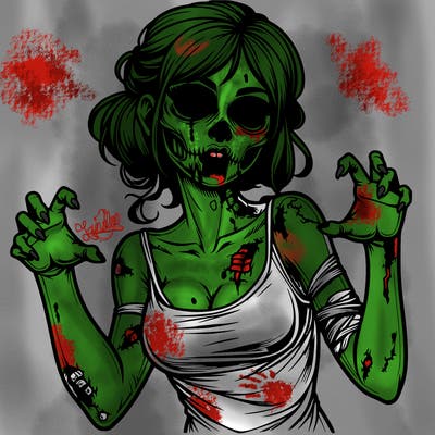 realistic zombie girl