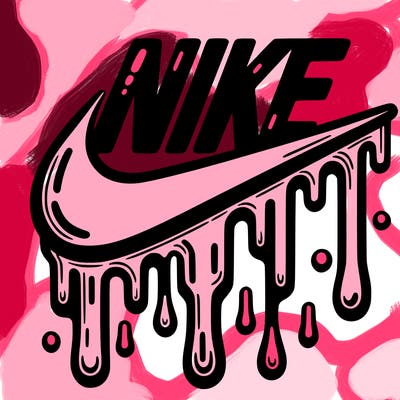 dripping nike logo