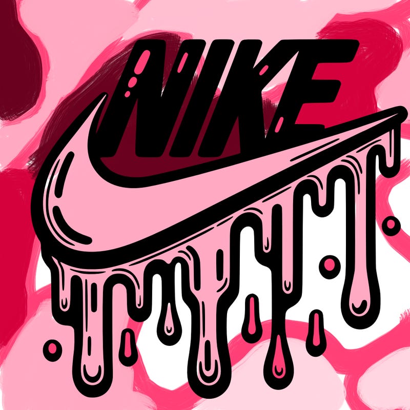 dripping nike logo