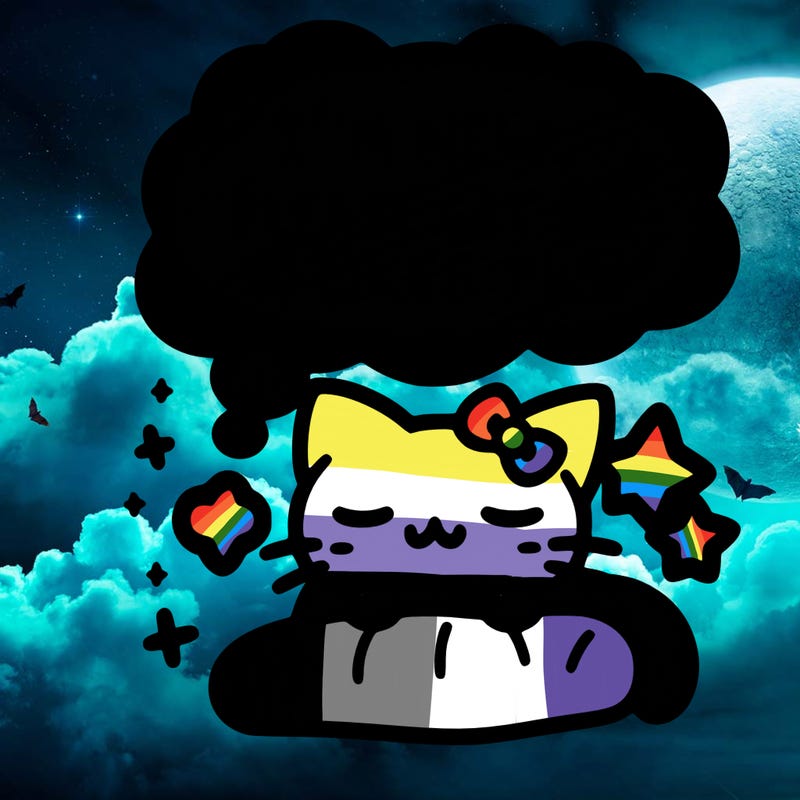 kitty taking a nap dream talking and saying "i'm new, please get me at least 10 likes pls!!"