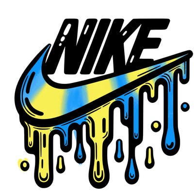 dripping nike logo