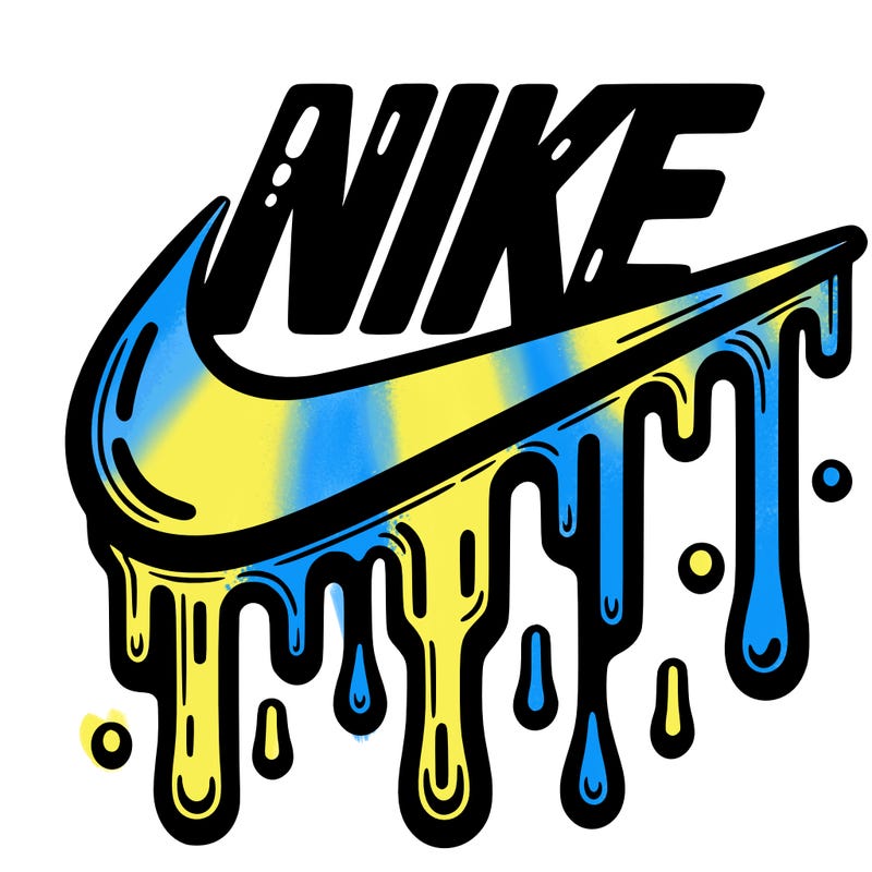 dripping nike logo