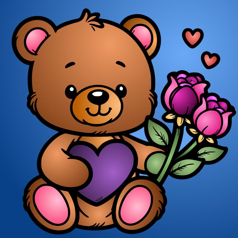 teddy bear a holding heart