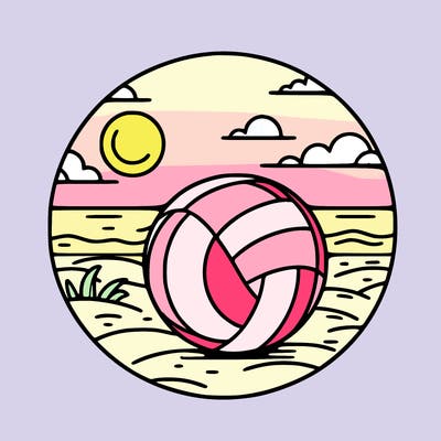 volleyball on a beach