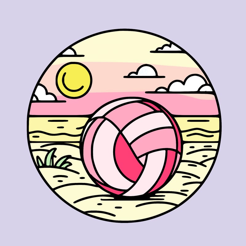 volleyball on a beach