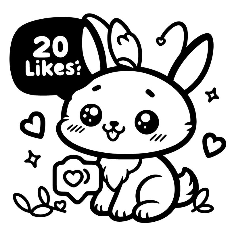 cute animal saying 20 likes?