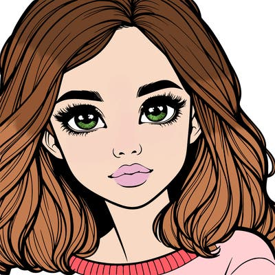 realistic girl whith cute eyes