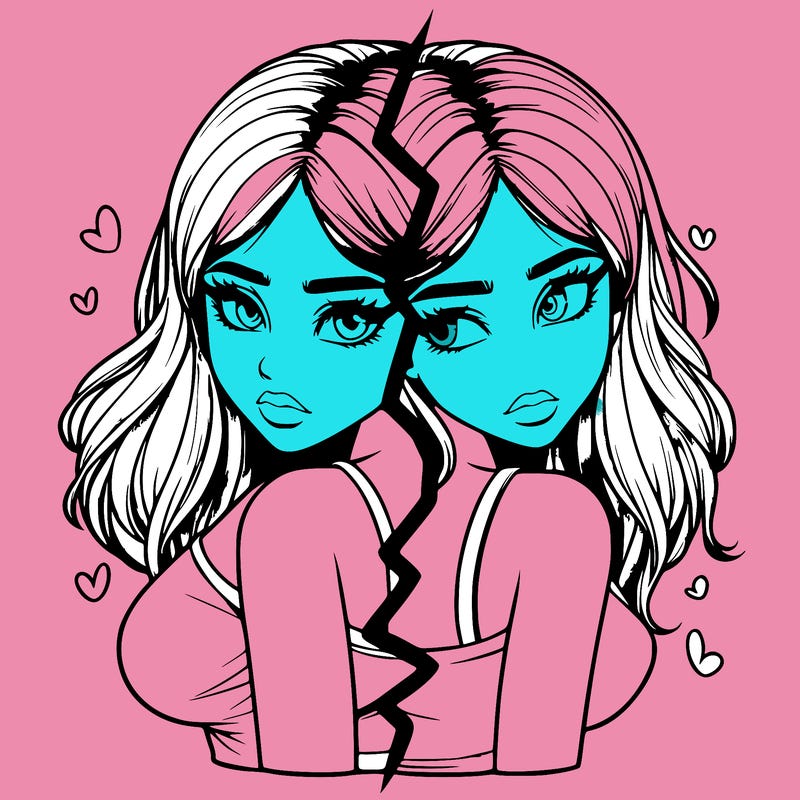 realistic girl split