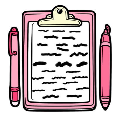 blank clip board with pen