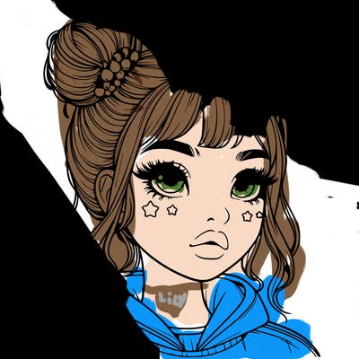 realistic girl with space buns