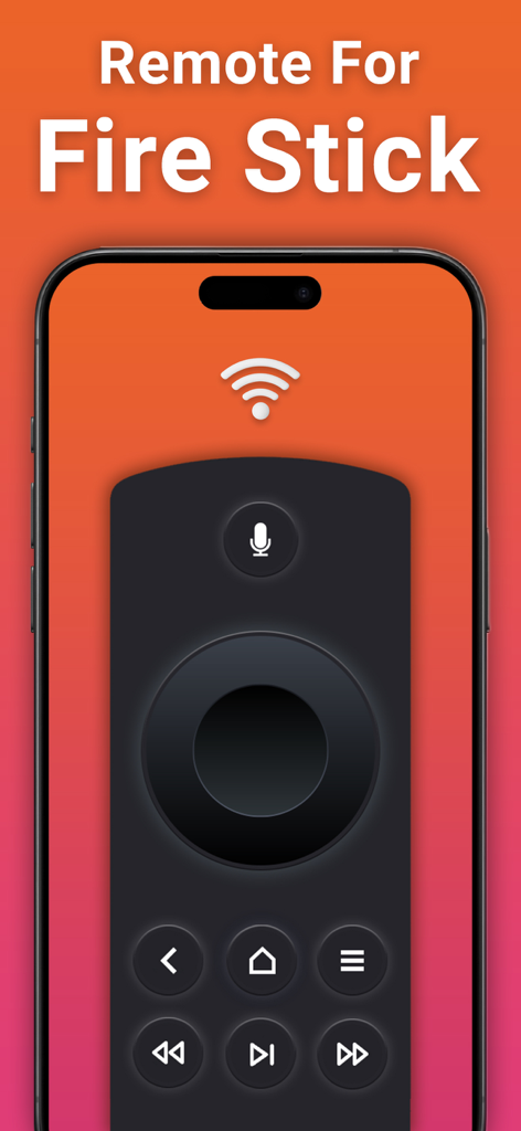 Interfaz de la aplicación Remote para Fire TV en iPhone