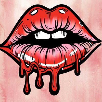 lips that look realistic and drip