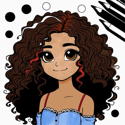 realistic curly girl