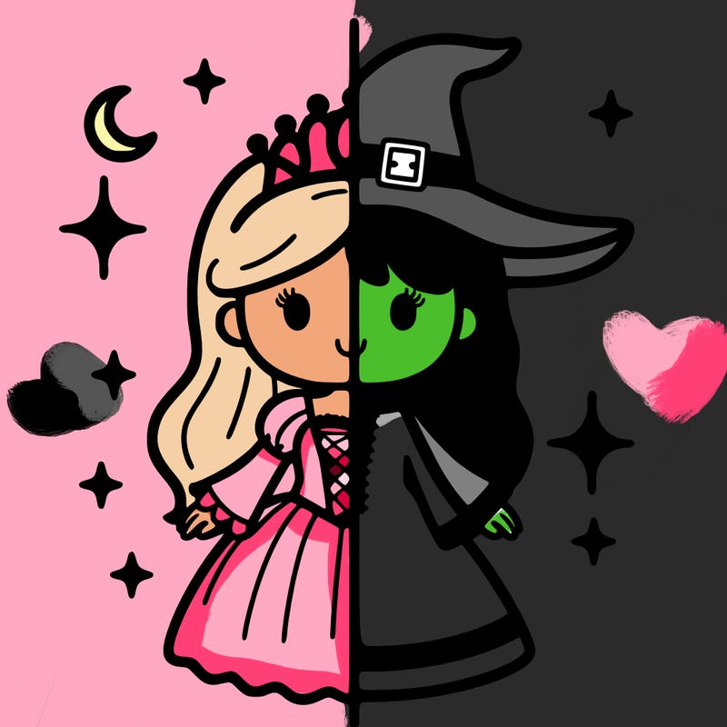 split princess and witch