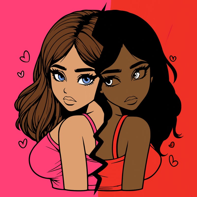 realistic girl split