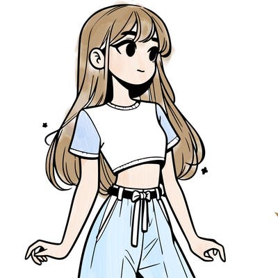 girl in a cute crop top