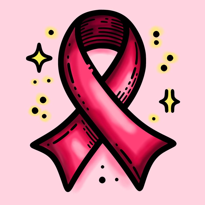 ribbon symbol of national breast cancer awareness month