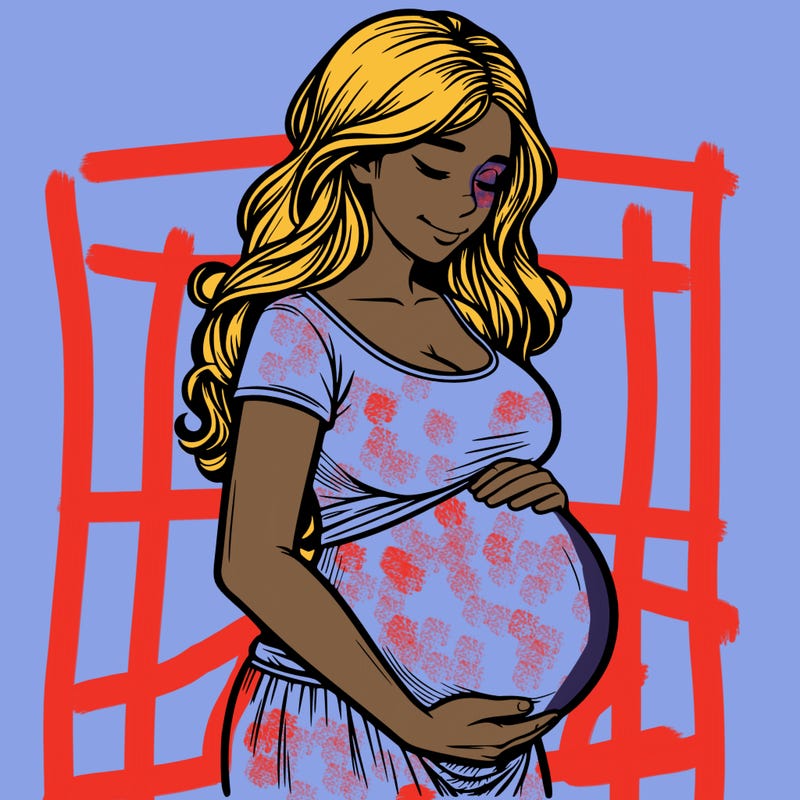 woman heavily pregnant realistic