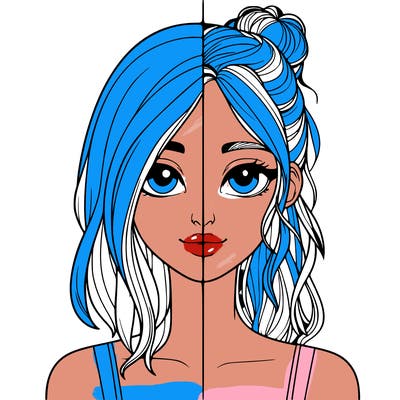 realistic girl split