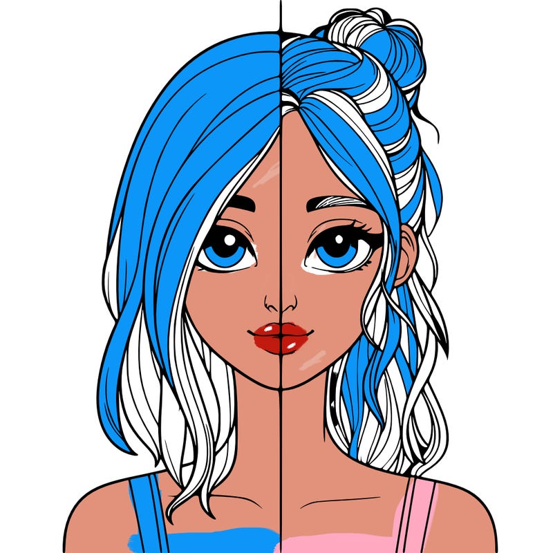 realistic girl split