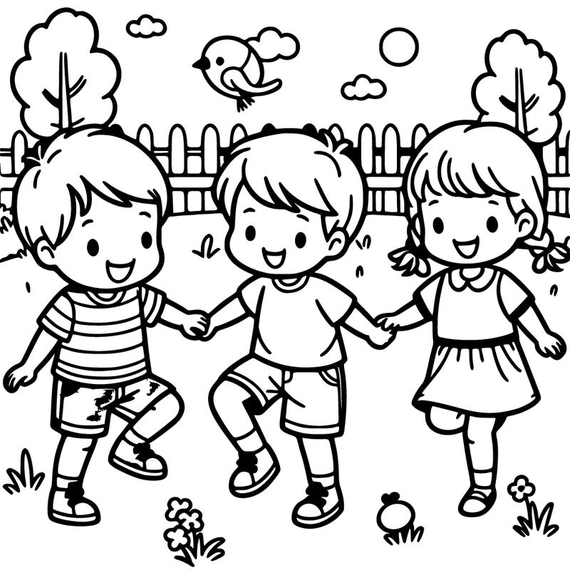 3 boys and 2 girls playing