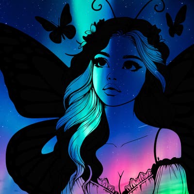 butterfly fairy realistic girl