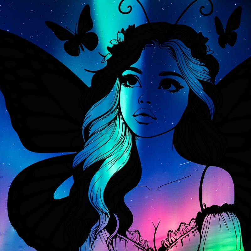 butterfly fairy realistic girl