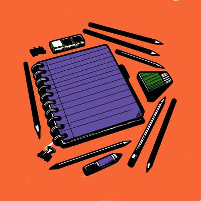 realistic blank note book