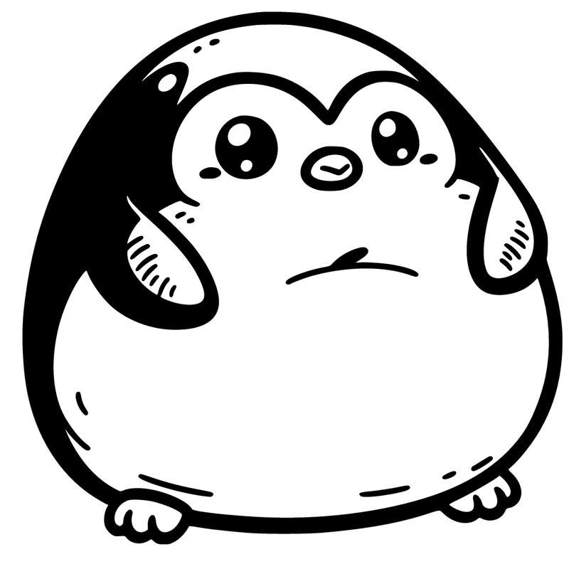 very chubby penguin