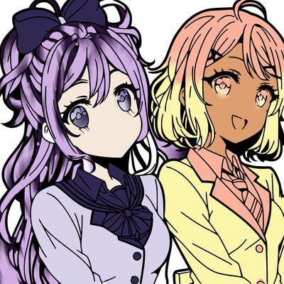 two  anime girls