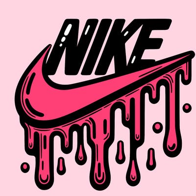 dripping nike logo