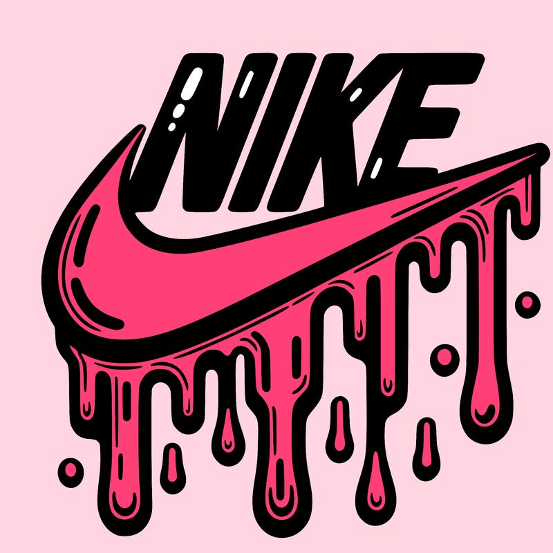 dripping nike logo