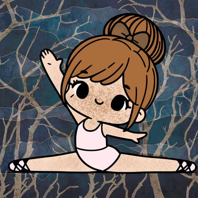 a girl doing a split