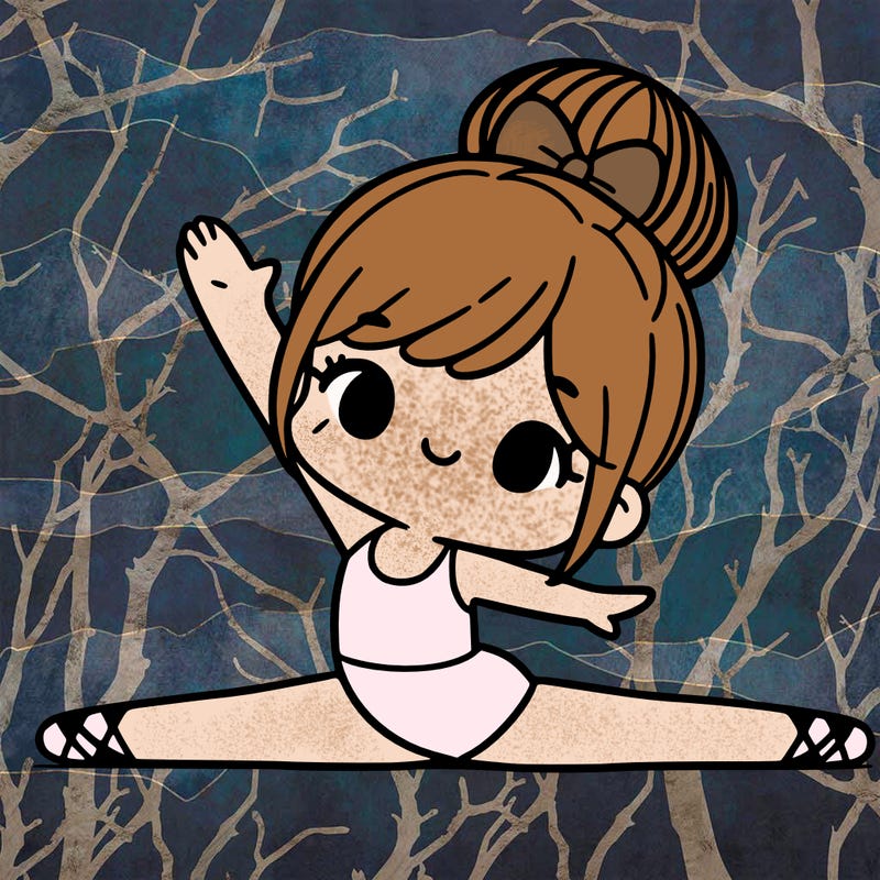 a girl doing a split