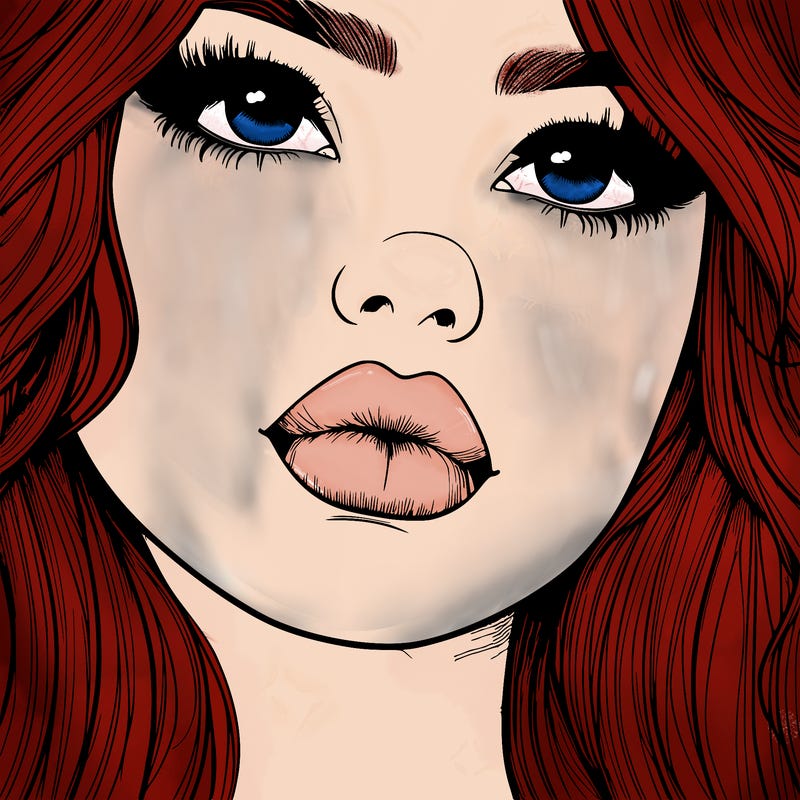 really realistic girl with lips