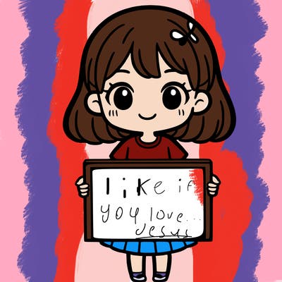 girl holding sign