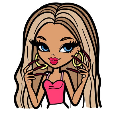 bratz doll with long nails