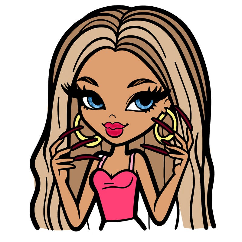 bratz doll with long nails