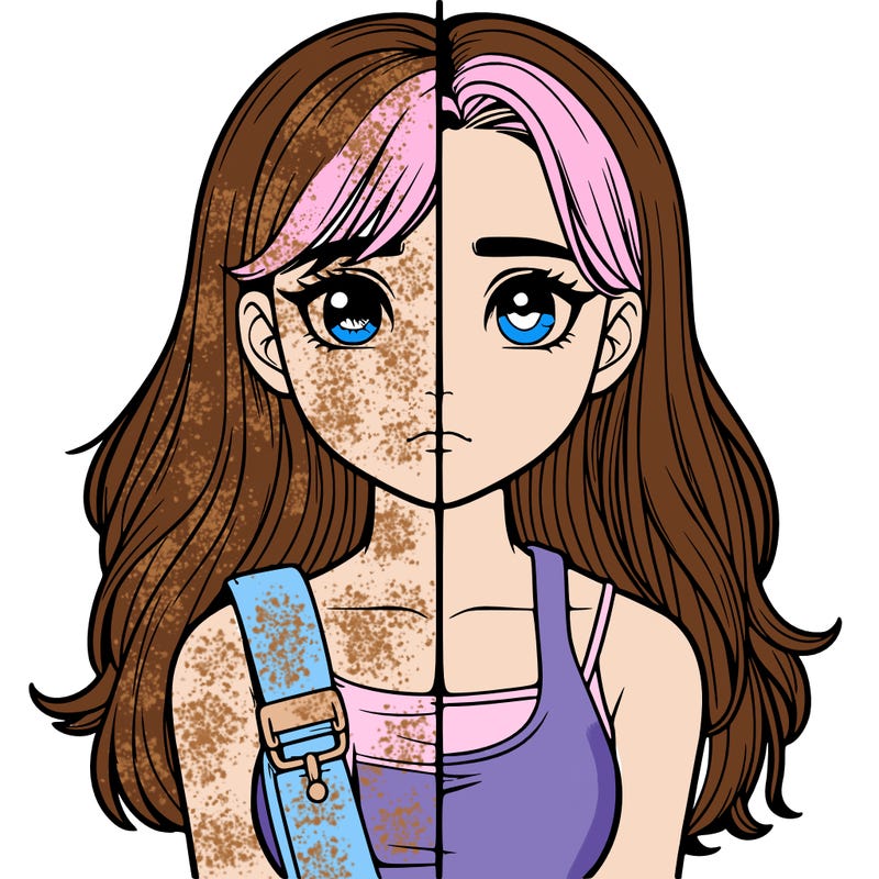 realistic girl split