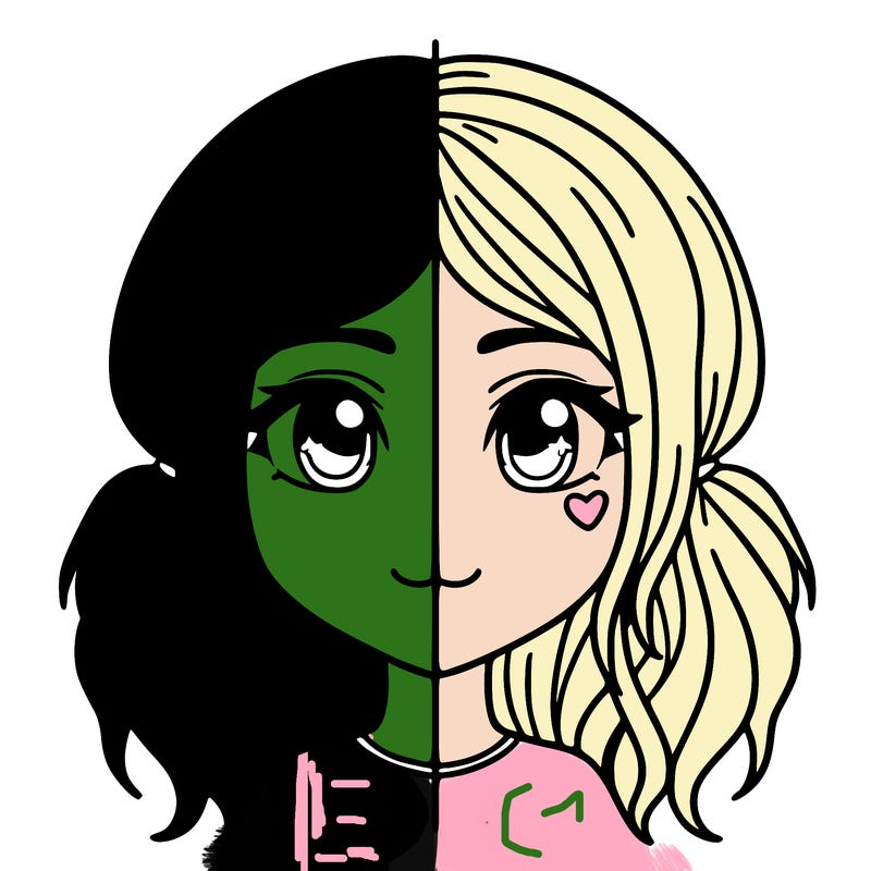 split girl just the face