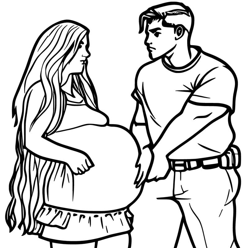 a teenager pregnant fighting with her ex boyfriend