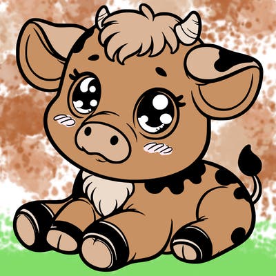 cute baby cow