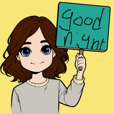 realistic girl holding up a sign