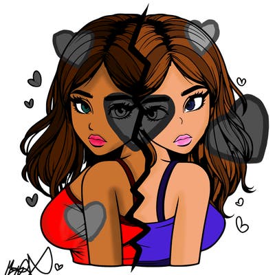 realistic girl split