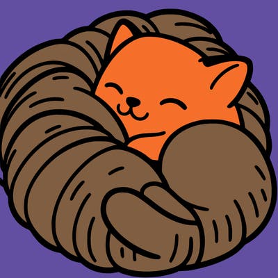 cat in a croissant