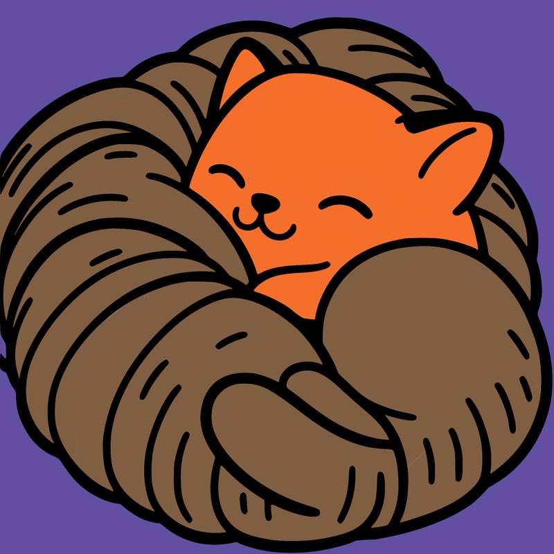 cat in a croissant