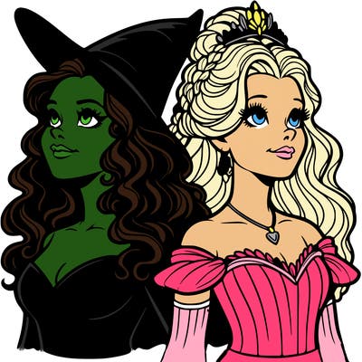 'elphaba and glinda (realistic)