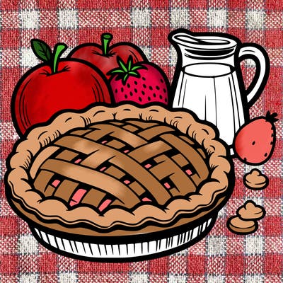 a pie of food