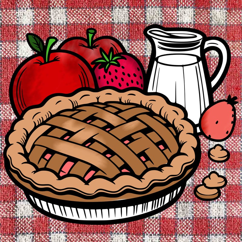 a pie of food